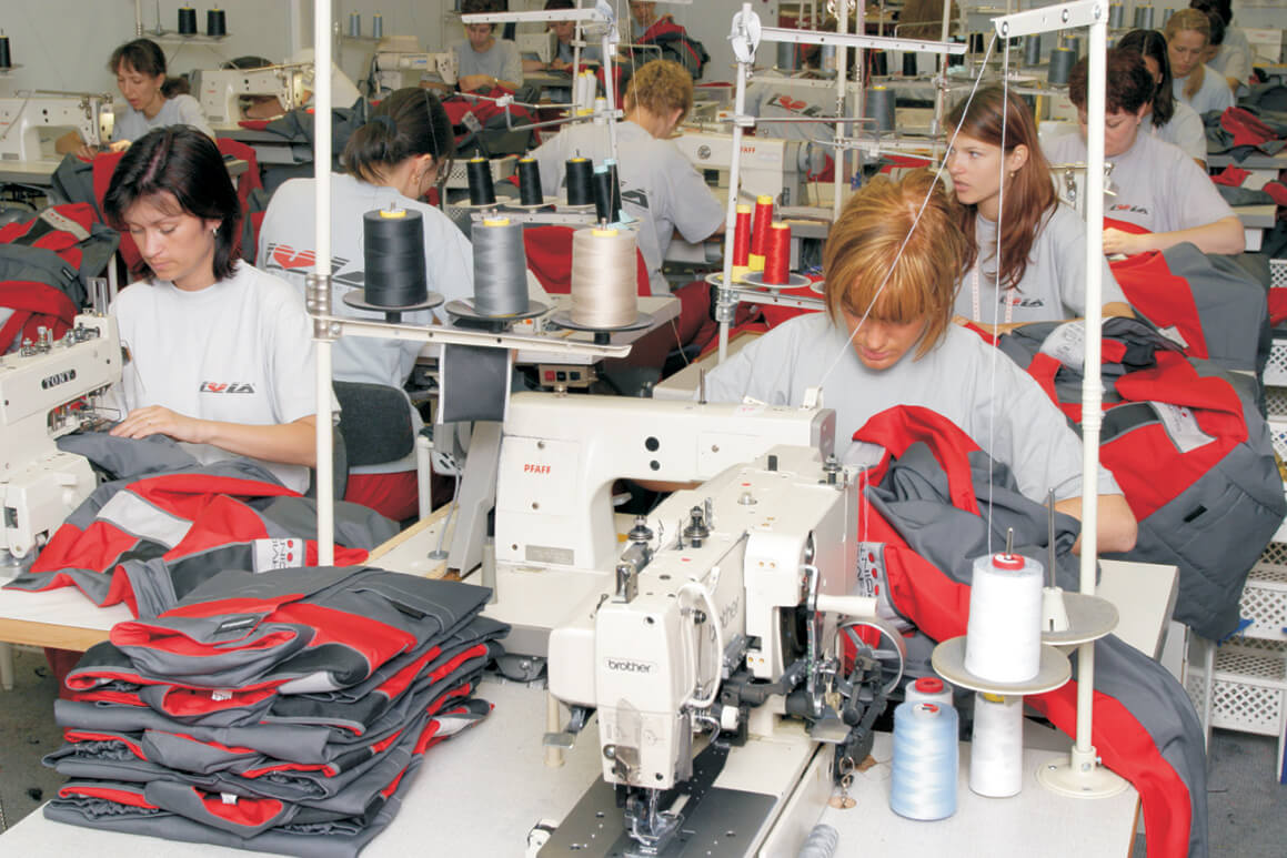 Produktion von Arbeitskleidung